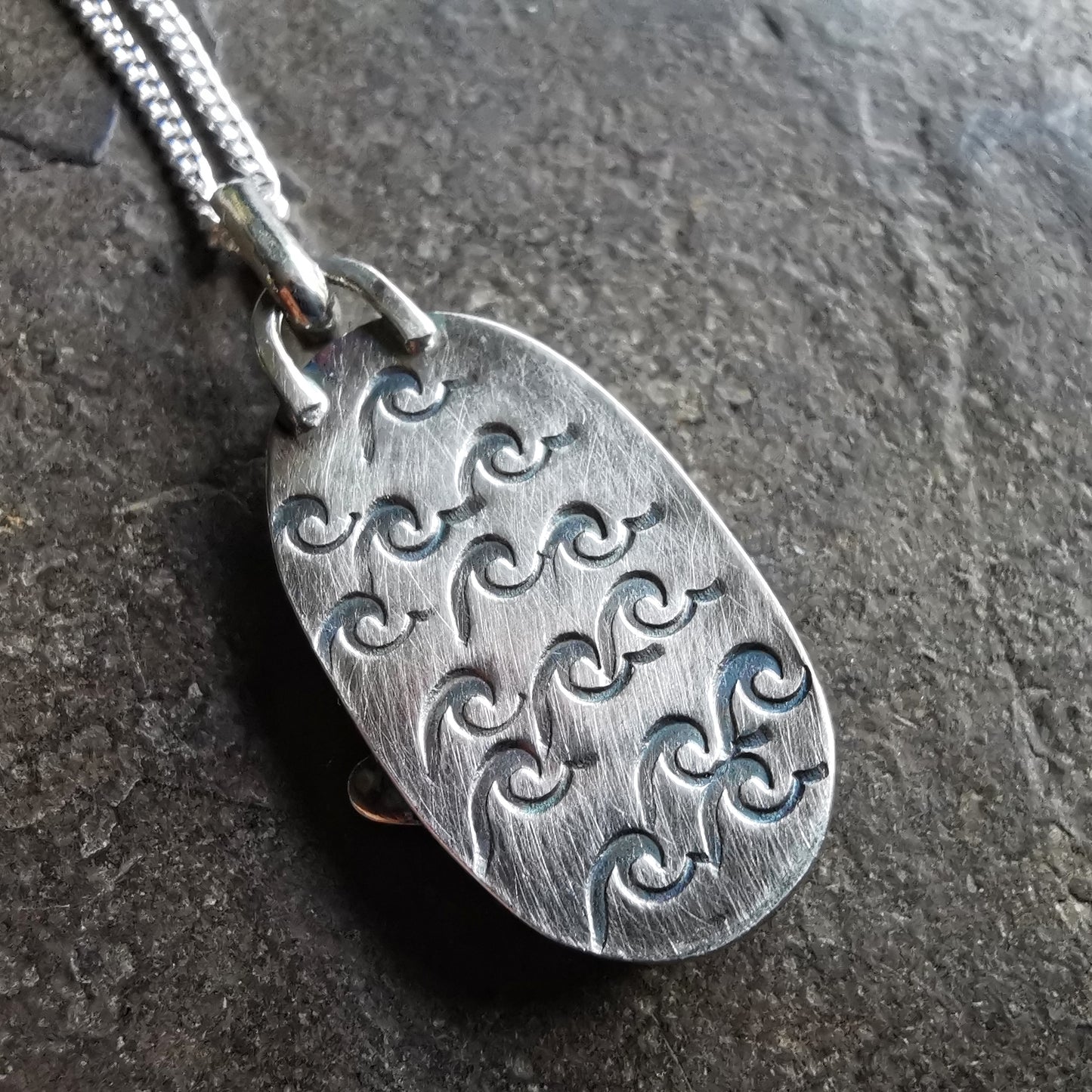 Scottish yellow UV sea glass & sterling silver pendant.