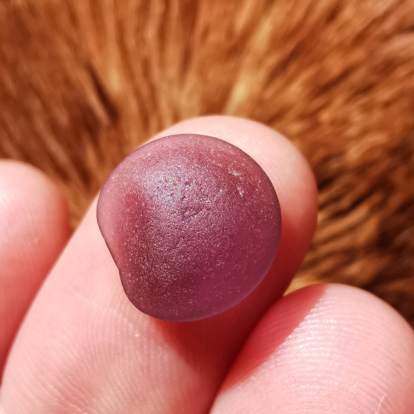 Scottish purple sea glass cat & sterling silver pendant