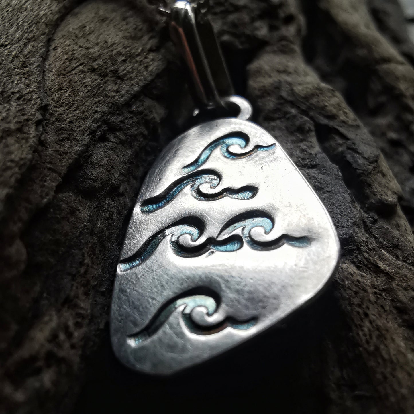 Scottish red sea glass & sterling silver pendant.