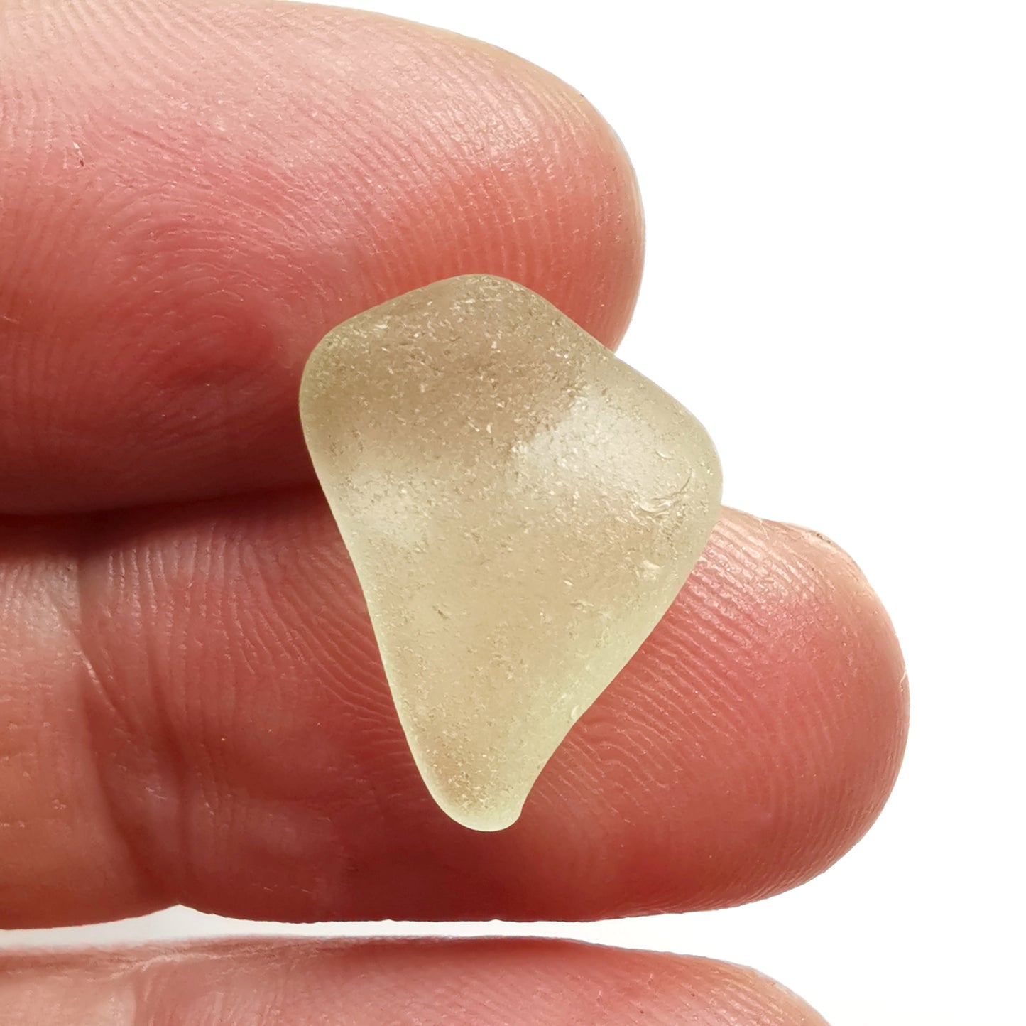 Scottish UV sea glass heart & sterling silver pendant.