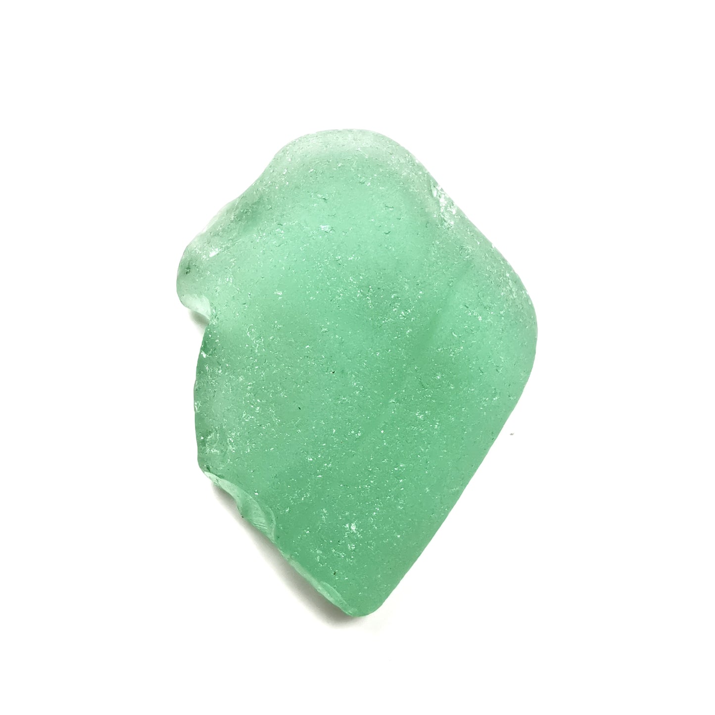 Scottish teal sea glass heart & sterling silver pendant.