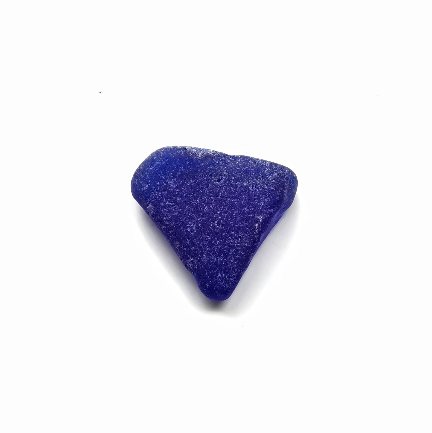 Scottish cobalt blue sea glass heart & sterling silver pendant.