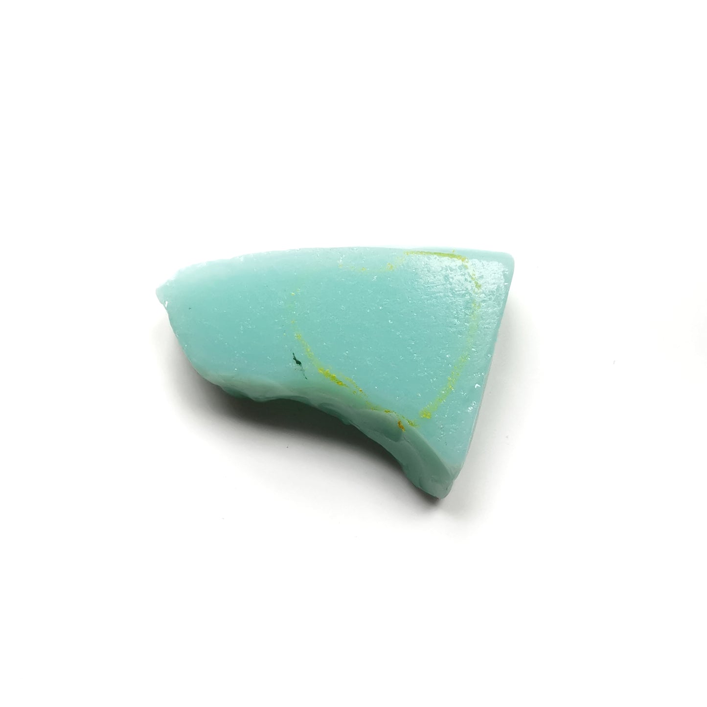 Scottish turquoise sea glass heart & sterling silver pendant.