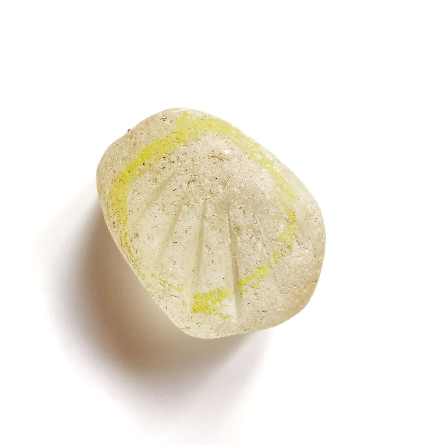 Reserved for Lesley. Scottish sea glass shell & sterling silver pendant.