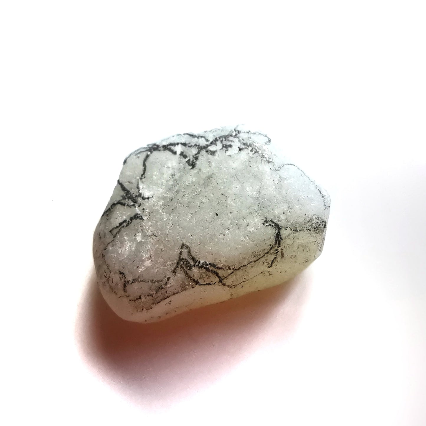 Reserved for Gatia. Genuine opalescent sea glass cloud & sterling silver pendant.