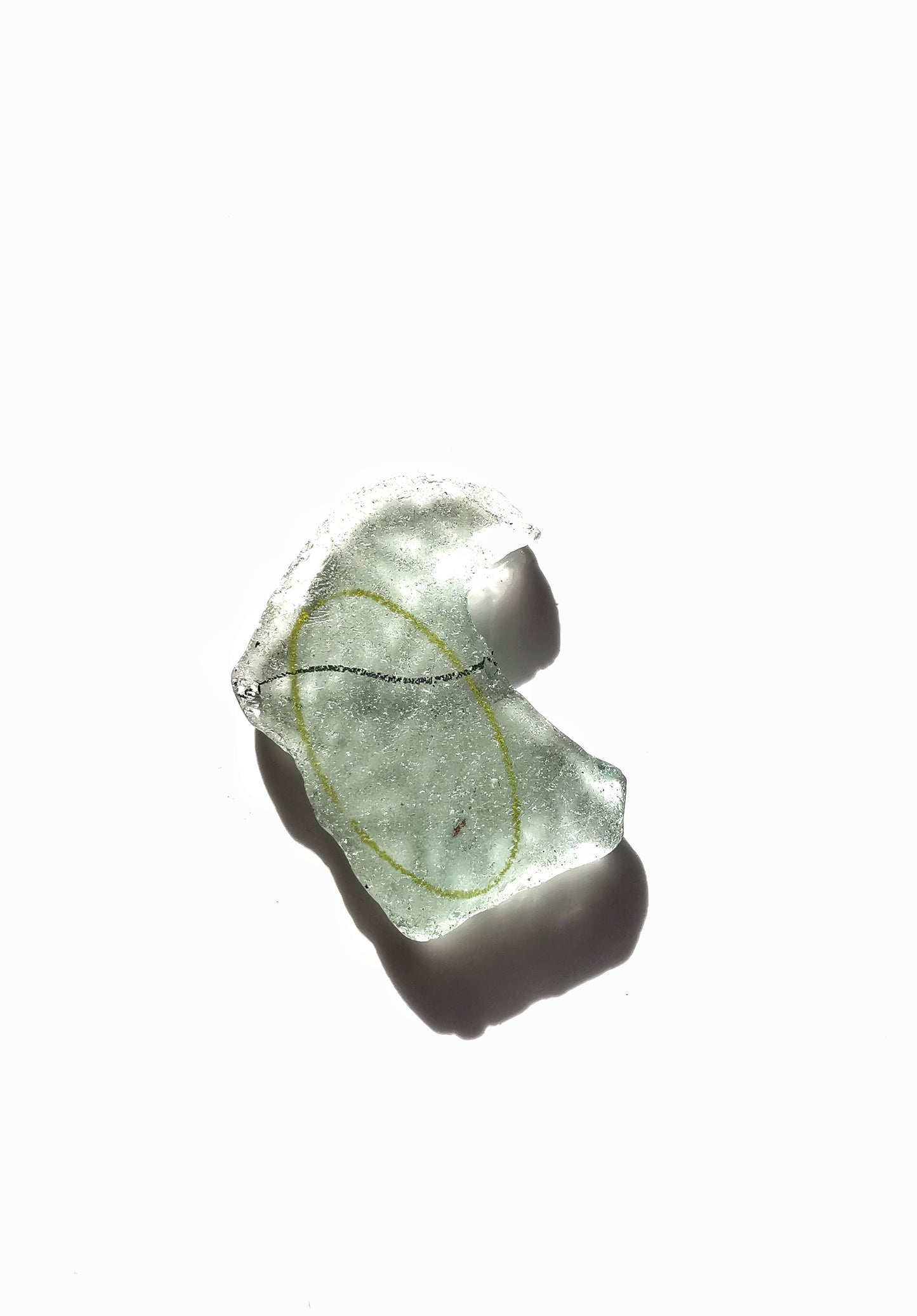 Scottish sea foam sea glass silver ring size N.