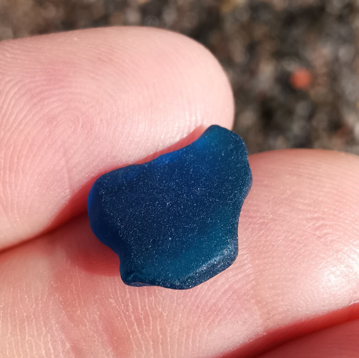 Scottish teal blue sea glass heart & sterling silver pendant.