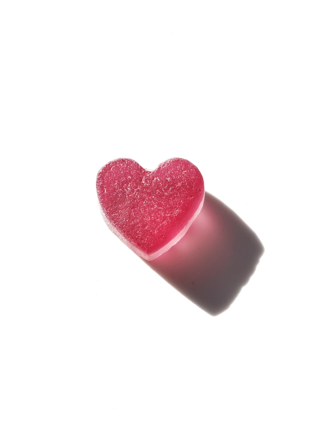 Scottish magenta pink sea glass heart & sterling silver ring size N/7.