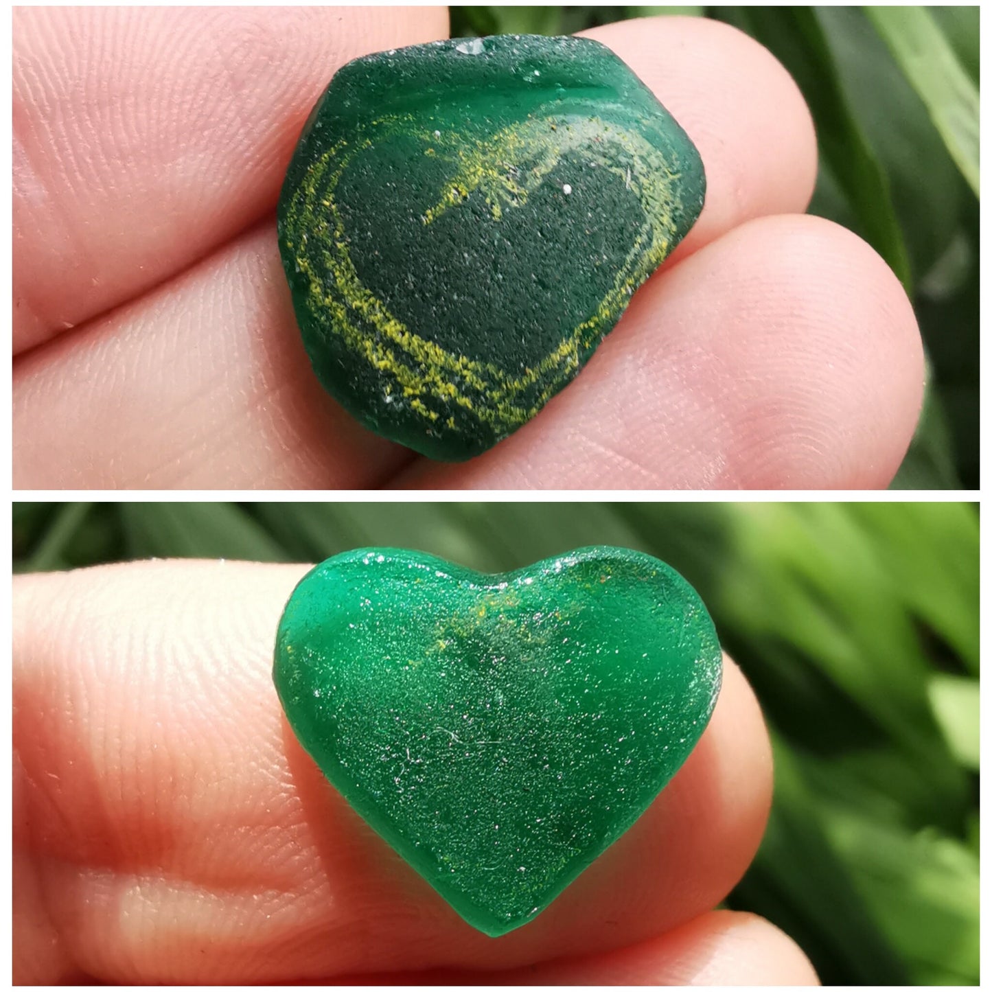 Scottish teal sea glass heart pendant, sterling silver necklace