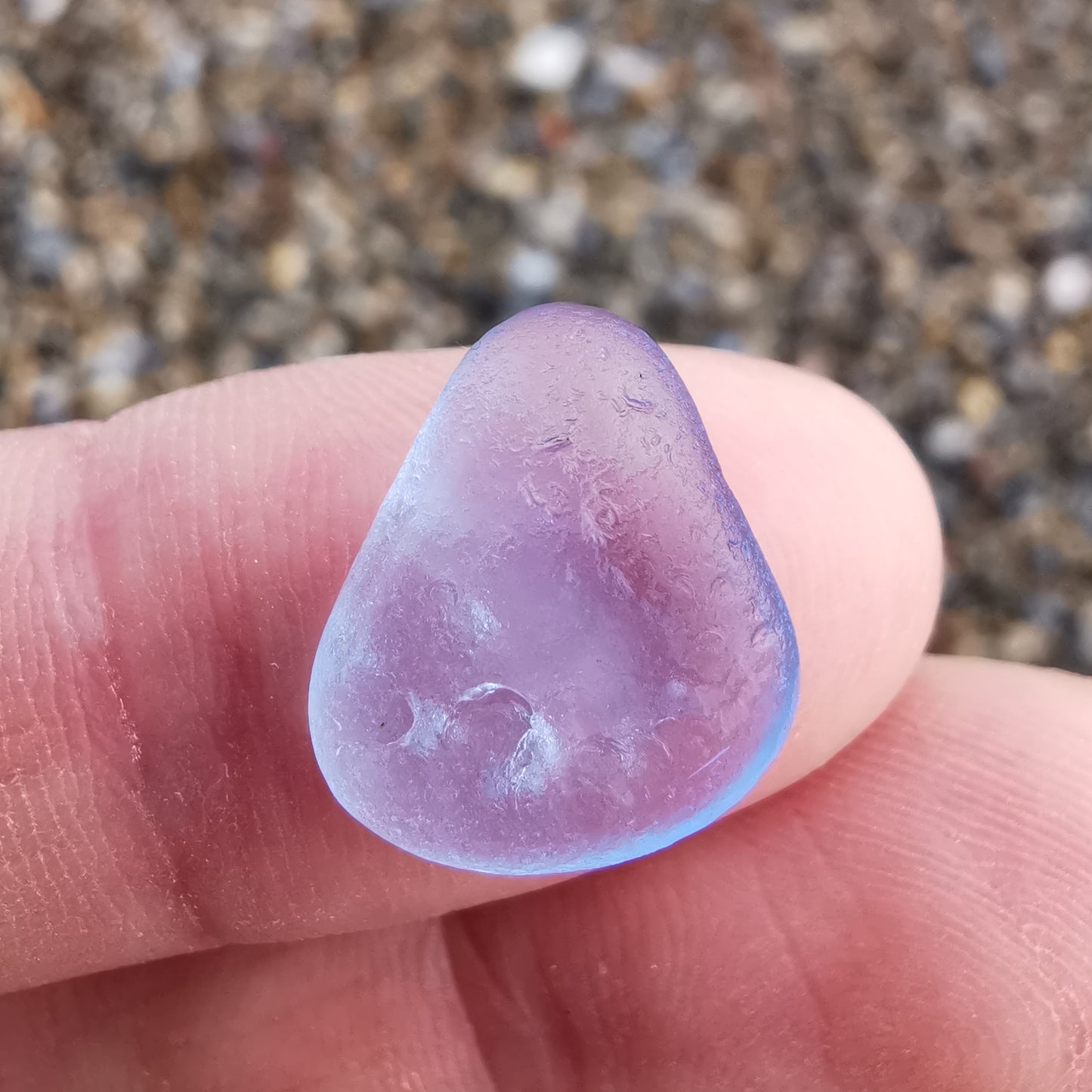 Seaham sky blue sea glass & sterling silver pendant.