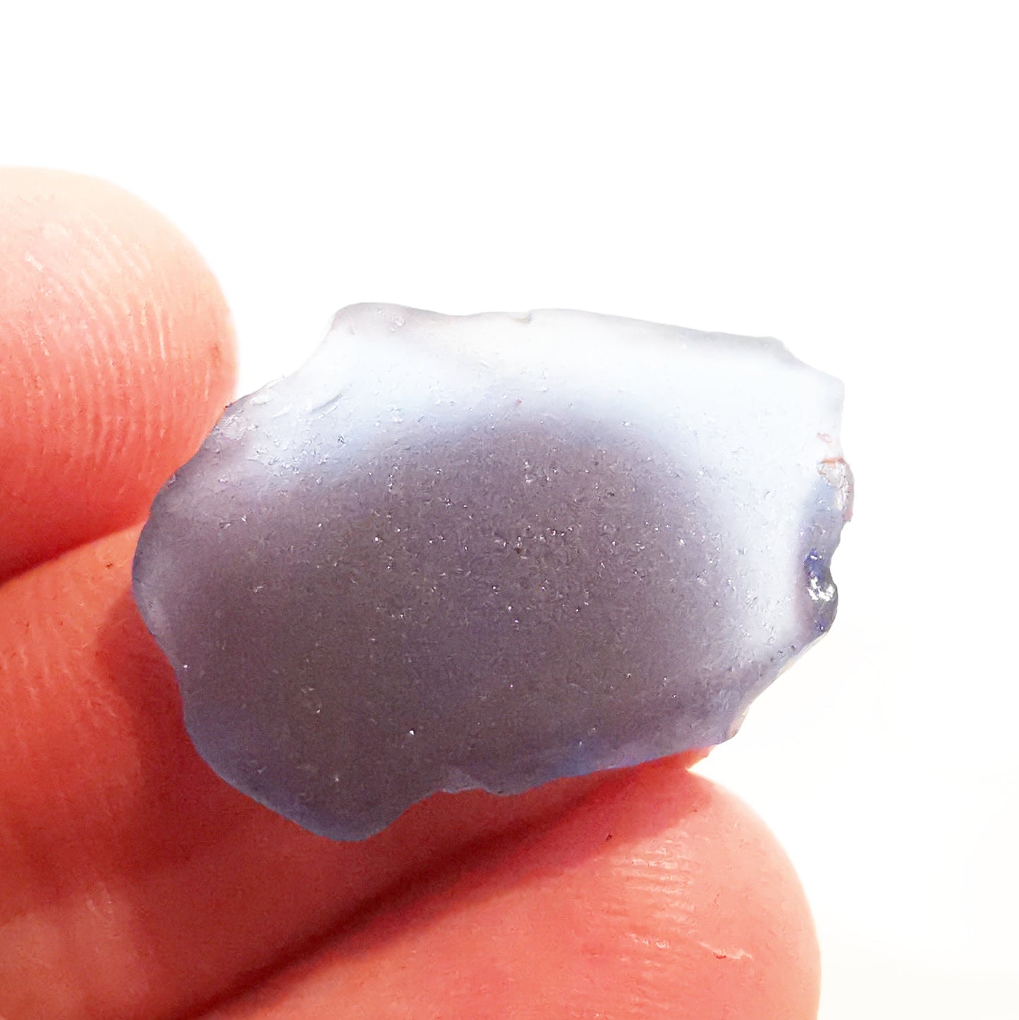 Scottish blue sea glass cloud & sterling silver pendant.