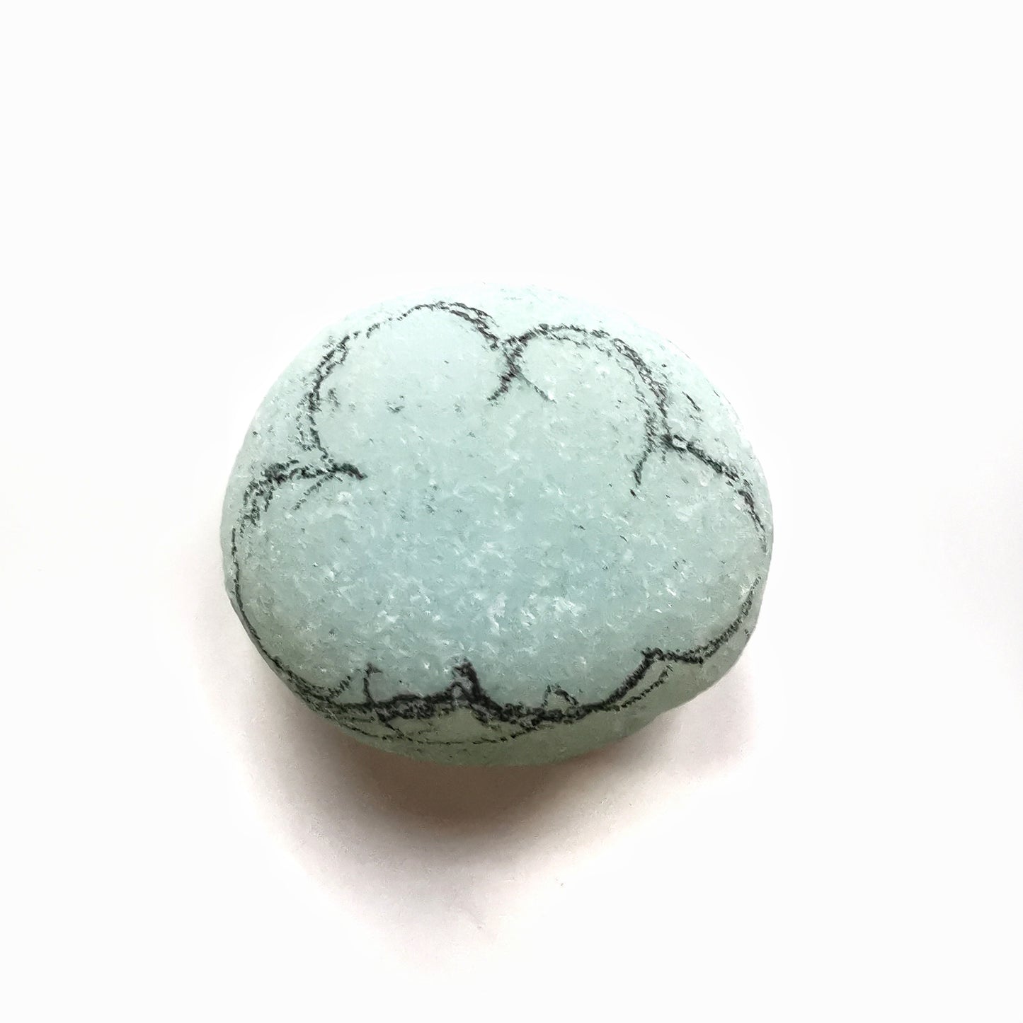 Reserved for Gatia.  Genuine large opalescent sea glass cloud & sterling silver pendant.