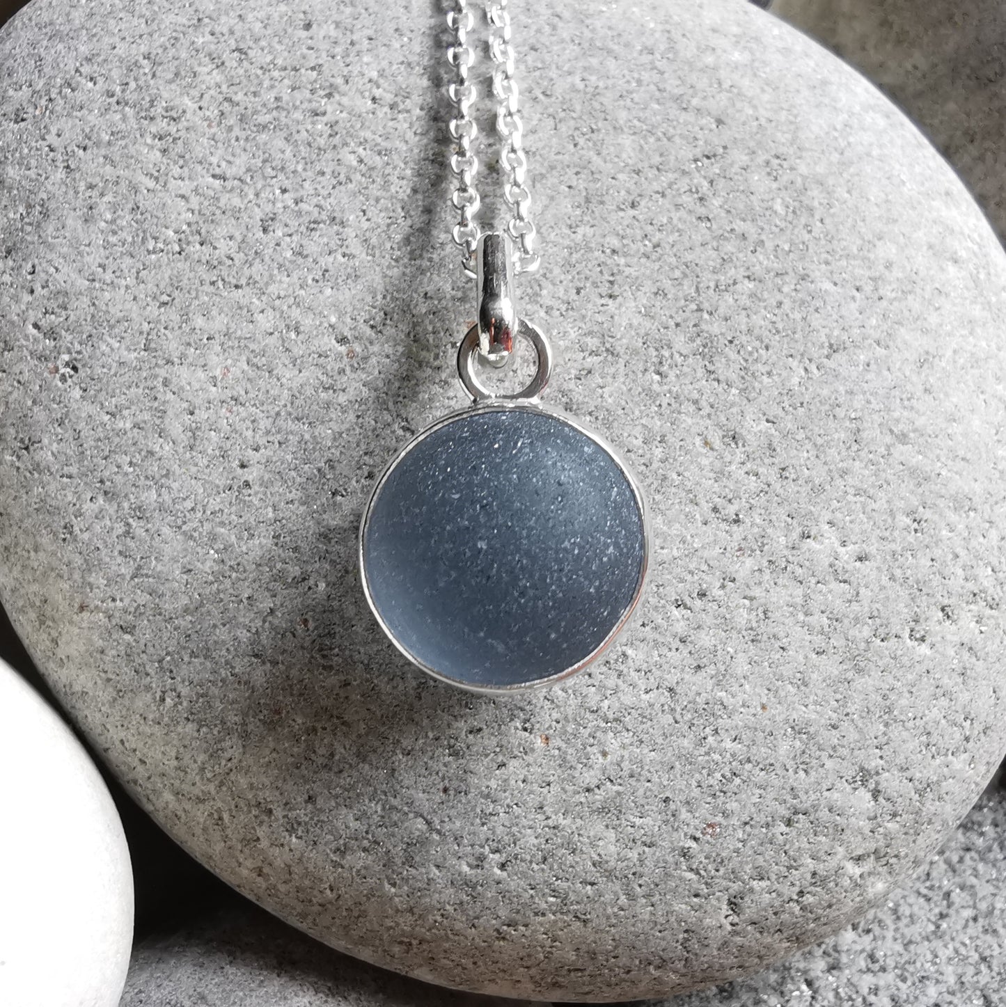 Custom made for Amanda. Sea glass pendants and rings.
