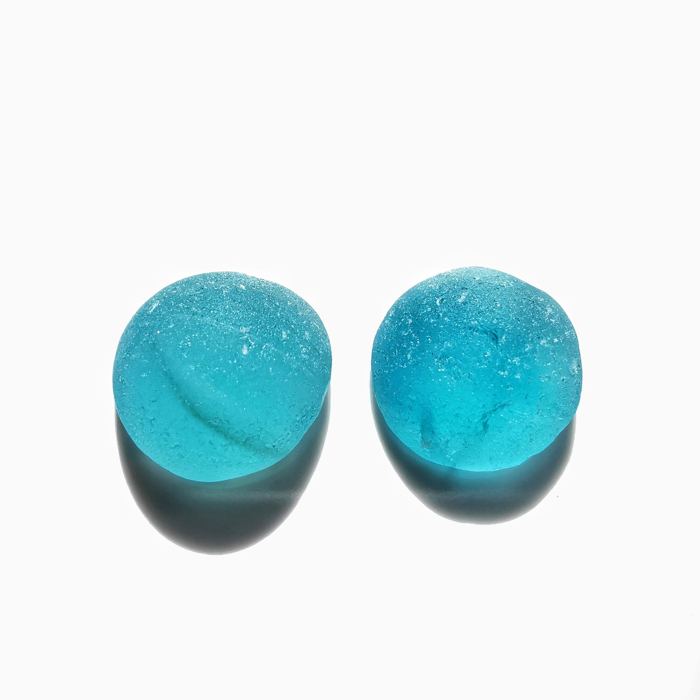 Matching sea glass marble pendants set, sterling silver, best friend, sisters, mother daughter jewellery.