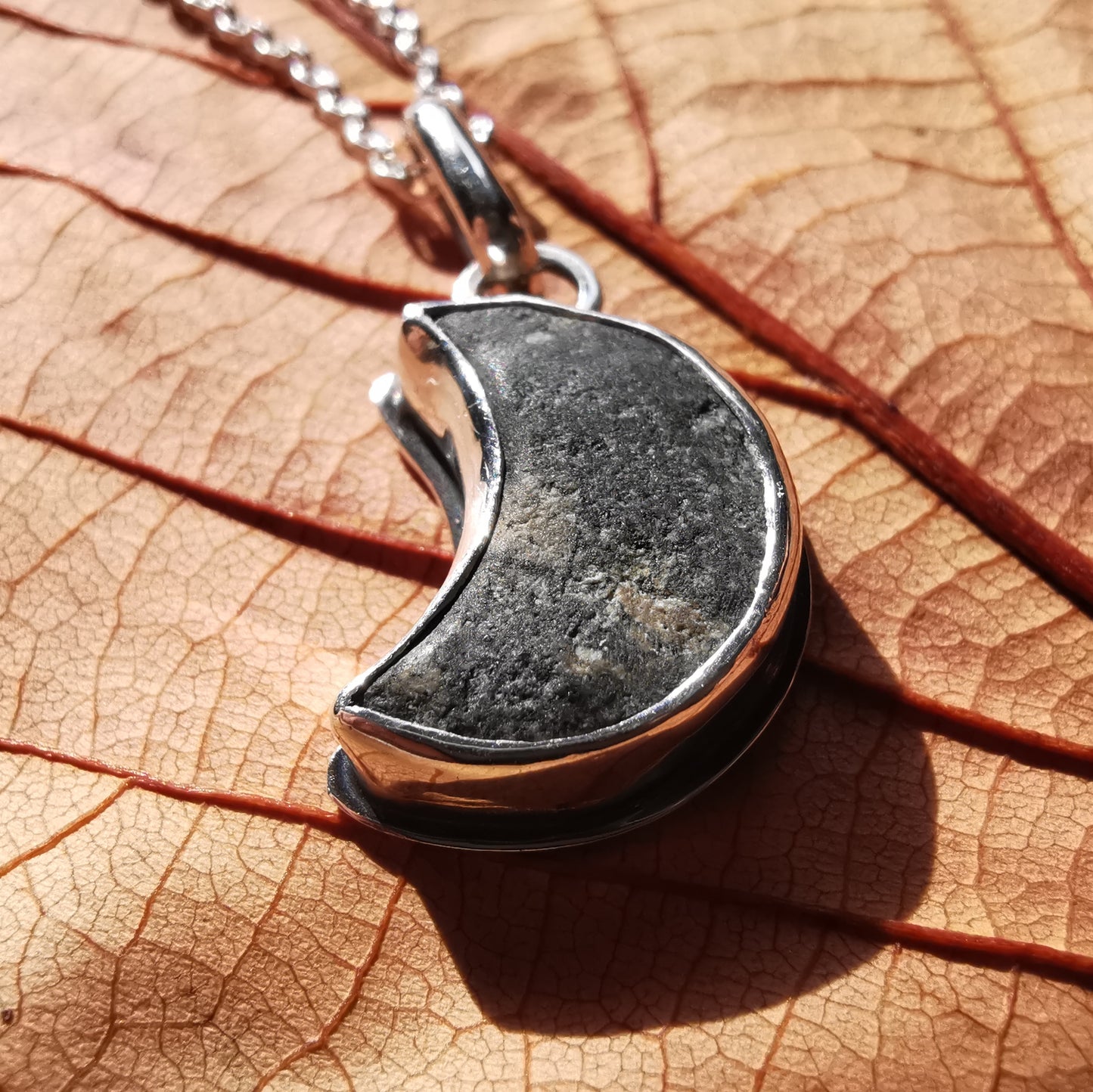 Handcrafted Ben Nevis moon rock pendant, Scottish mountain silver necklace hiking nature jewellery.