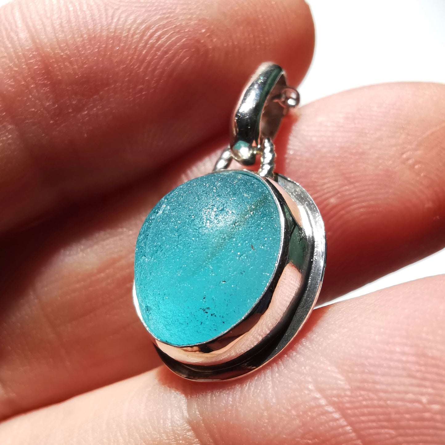 Matching sea glass marble pendants set, sterling silver, best friend, sisters, mother daughter jewellery.