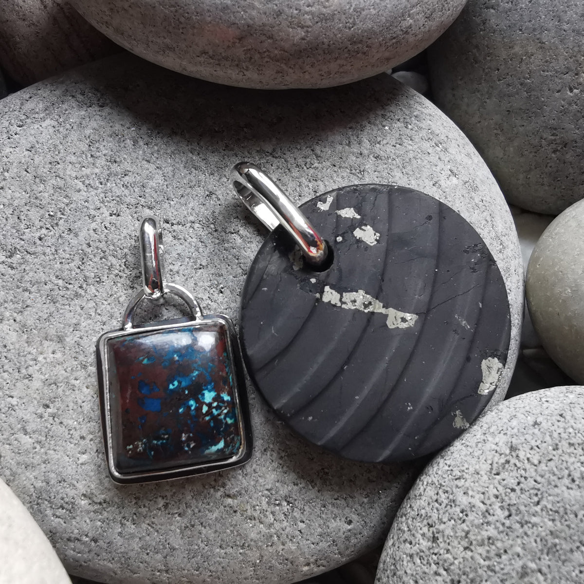 Handcrafted silver custom pendants for Basia.